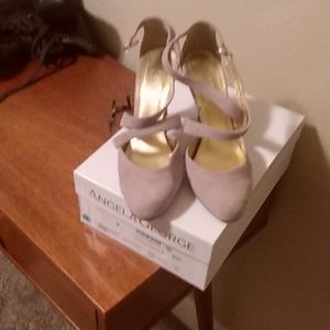 Taupe  sued sling back